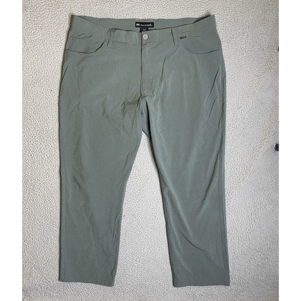 Travis Mathew Open To Close Pants Men 40x28 Turquoise Stretch Performance Golf